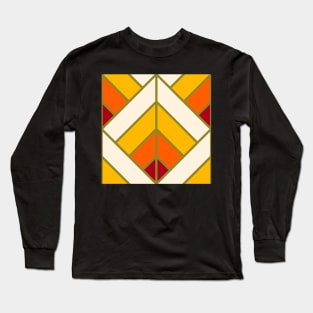 Geometric Pattern: Art Deco Diamond: Sunset Long Sleeve T-Shirt